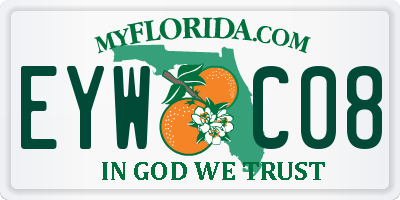 FL license plate EYWC08