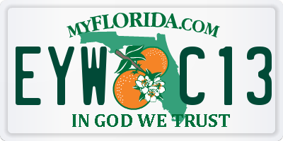 FL license plate EYWC13