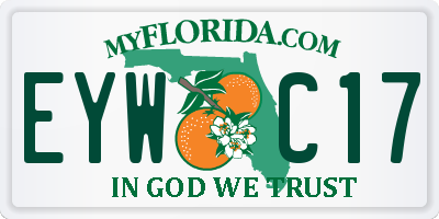 FL license plate EYWC17