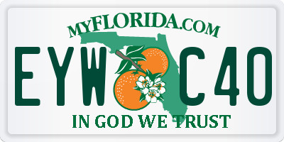 FL license plate EYWC40