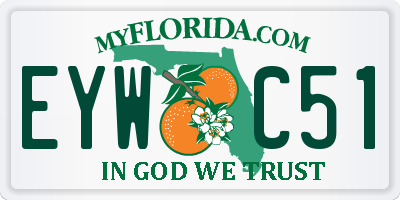 FL license plate EYWC51