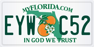 FL license plate EYWC52