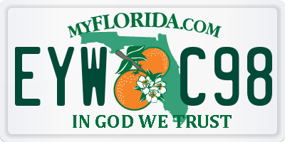 FL license plate EYWC98
