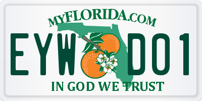 FL license plate EYWD01
