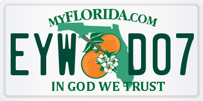 FL license plate EYWD07