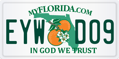 FL license plate EYWD09
