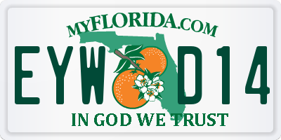 FL license plate EYWD14