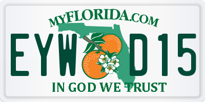 FL license plate EYWD15