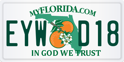 FL license plate EYWD18