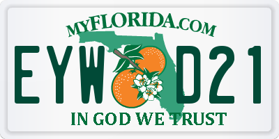 FL license plate EYWD21
