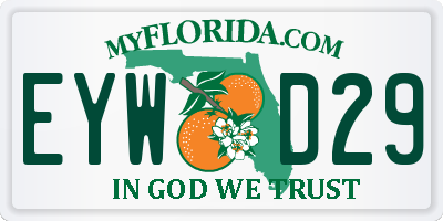 FL license plate EYWD29