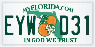 FL license plate EYWD31