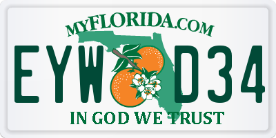 FL license plate EYWD34