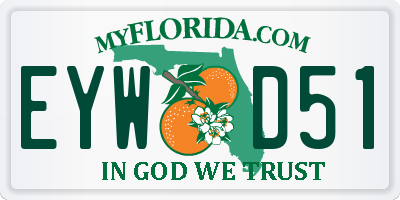 FL license plate EYWD51