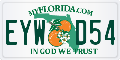 FL license plate EYWD54