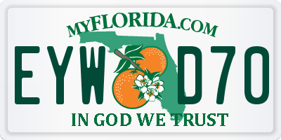 FL license plate EYWD70