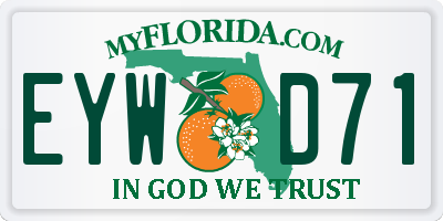 FL license plate EYWD71