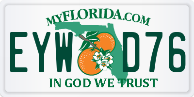 FL license plate EYWD76