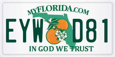 FL license plate EYWD81