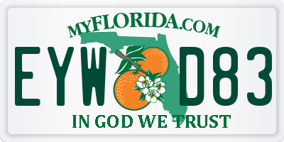 FL license plate EYWD83