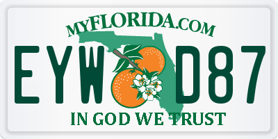 FL license plate EYWD87