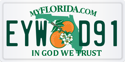 FL license plate EYWD91