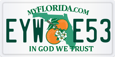 FL license plate EYWE53