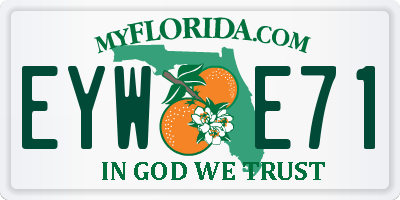 FL license plate EYWE71
