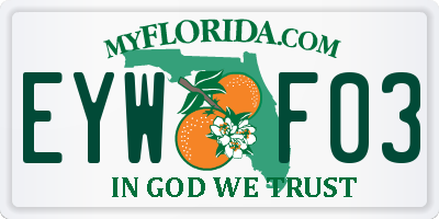 FL license plate EYWF03