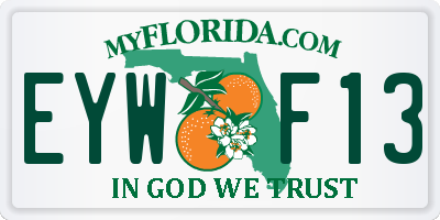 FL license plate EYWF13