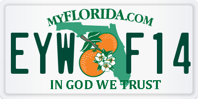 FL license plate EYWF14