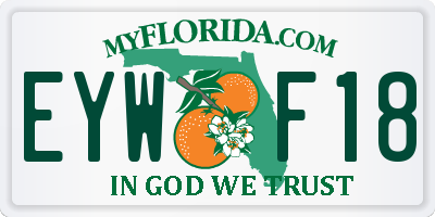 FL license plate EYWF18