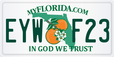 FL license plate EYWF23