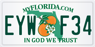 FL license plate EYWF34