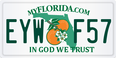 FL license plate EYWF57