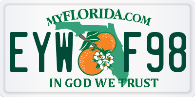 FL license plate EYWF98