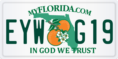FL license plate EYWG19
