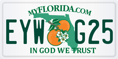 FL license plate EYWG25
