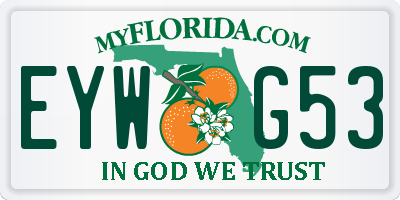 FL license plate EYWG53