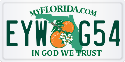 FL license plate EYWG54
