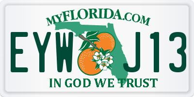 FL license plate EYWJ13