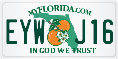 FL license plate EYWJ16