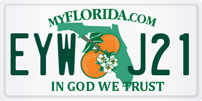 FL license plate EYWJ21
