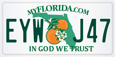 FL license plate EYWJ47