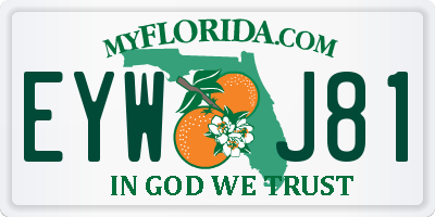 FL license plate EYWJ81