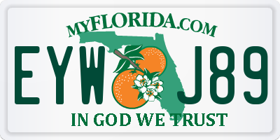FL license plate EYWJ89