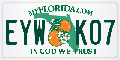 FL license plate EYWK07