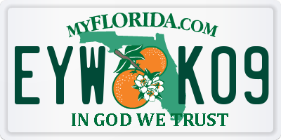 FL license plate EYWK09