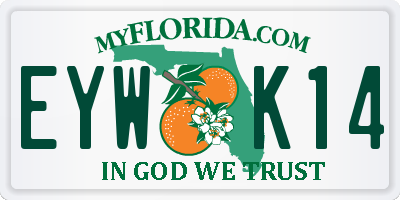 FL license plate EYWK14