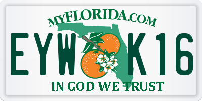 FL license plate EYWK16